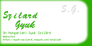 szilard gyuk business card