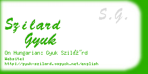 szilard gyuk business card